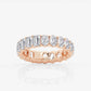 Original Brilliant Diamond 5 cttw Emerald and Oval-Cut Lab Grown Diamond Eternity Band in 14KT Rose Gold , G+/VS-SI