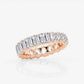 Original Brilliant Diamond 5 cttw Emerald and Oval-Cut Lab Grown Diamond Eternity Band in 14KT Rose Gold , G+/VS-SI