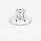 Original Brilliant Diamond 5 cttw Emerald-Cut Lab Grown Diamond Bezel Set Solitaire Engagement Ring in Platinum , FG/VS-SI