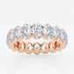 Original Brilliant Diamond 5 cttw Oval-Cut Lab Grown Diamond Eternity Band in 14KT Rose Gold , G+/VS-SI