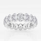 Original Brilliant Diamond 5 cttw Oval-Cut Lab Grown Diamond Eternity Band in 14KT White Gold , G+/VS-SI