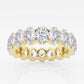 Original Brilliant Diamond 5 cttw Oval-Cut Lab Grown Diamond Eternity Band in 14KT Yellow Gold , G+/VS-SI