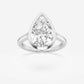 Original Brilliant Diamond 5 cttw Pear-Cut Lab Grown Diamond Bezel Set Solitaire Engagement Ring in Platinum , FG/VS-SI