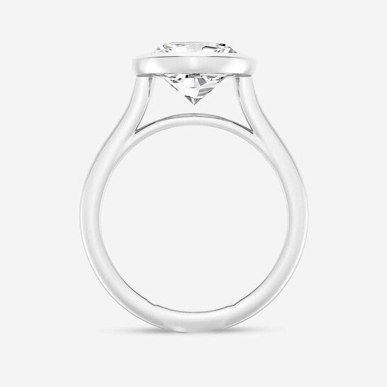 Original Brilliant Diamond 5 cttw Pear-Cut Lab Grown Diamond Bezel Set Solitaire Engagement Ring in Platinum , FG/VS-SI