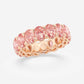 Original Brilliant Diamond 7 cttw Oval-Cut Lab Grown Diamond V-Prong Fancy Pink Eternity Band in 14KT Rose Gold , G+/VS-SI