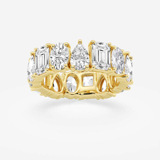 Original Brilliant Diamond 8 1/4 cttw Multi-Shape Lab Grown Diamond Eternity Band in 14KT Yellow Gold , G+/VS-SI