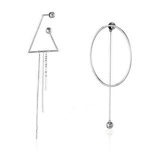 Original Burberry Asymmetrical Ball Chain Drop Earrings