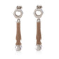 Original Burberry Calf Hair And Palladium-plated Hoof Drop Earrings