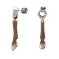 Original Burberry Calf Hair And Palladium-plated Hoof Drop Earrings