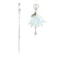 Original Burberry Ladies Asymmetrical Ostrich Feather and  Chain Drop Earrings