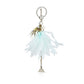 Original Burberry Ladies Asymmetrical Ostrich Feather and  Chain Drop Earrings