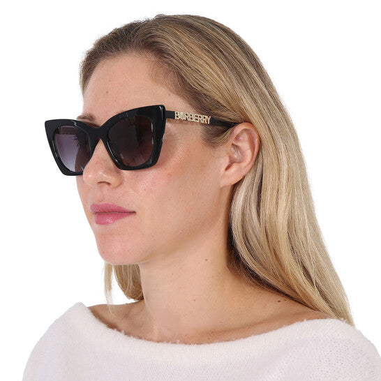 Original Burberry Marianne Grey Gradient Cat Eye Ladies Sunglasses BE4