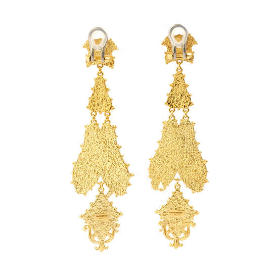 Original Burberry Regal Butterly Resin And Gold-plated Drop Earrings