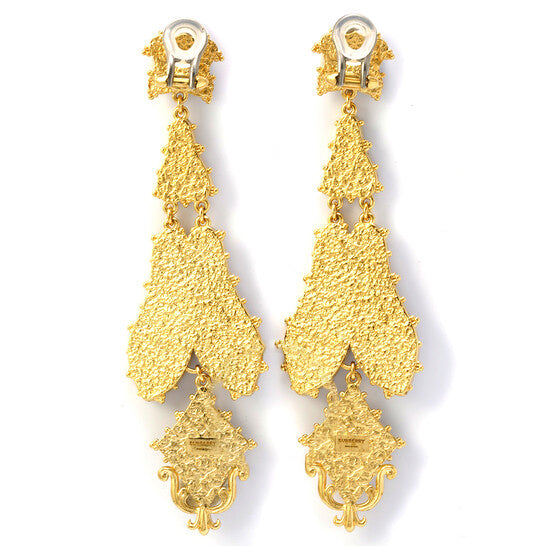 Original Burberry Resin And Gold-plated Regal Butterly Drop Earrings