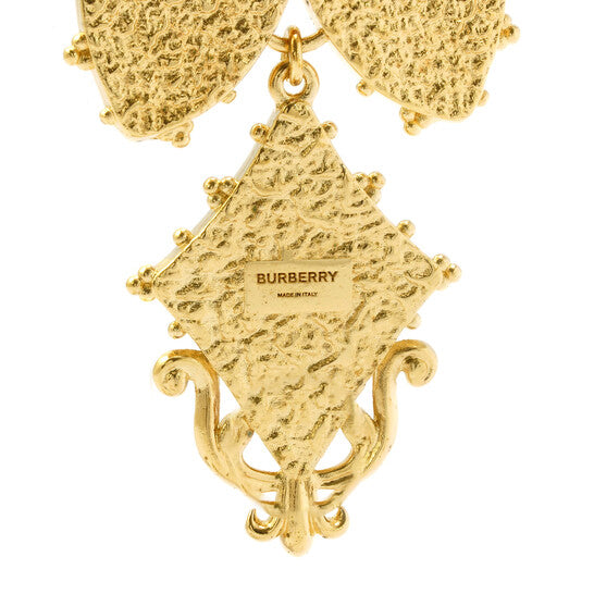 Original Burberry Resin And Gold-plated Regal Butterly Drop Earrings