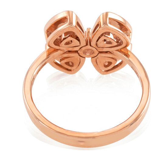 Original Bvlgari Fiorever 18 Kt Rose Gold Ring, Size 52