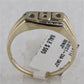 10k Yellow Gold Round Diamond Dad Father Ring .01 Cttw