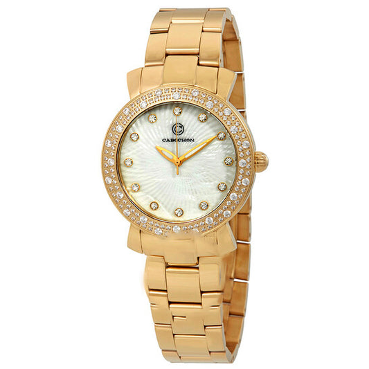 Original Cabochon Carmel Crystal Ladies Watch CABOCHON-16604-YG-22