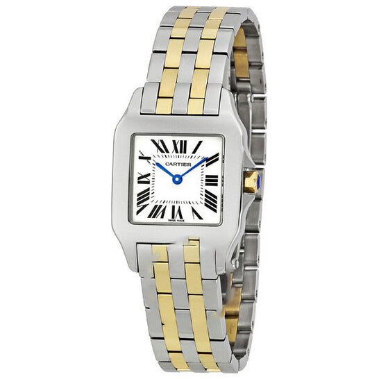 Original Cartier Santos Demoiselle 18kt Yellow Gold and Steel Midsize Ladies Watch W25067Z6