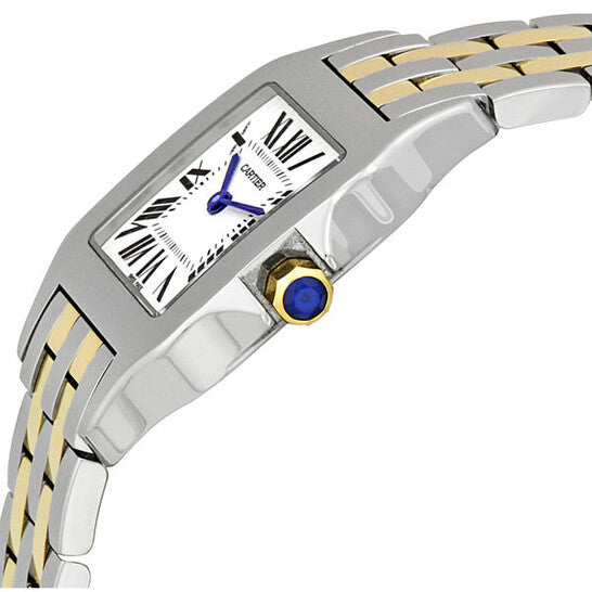 Original Cartier Santos Demoiselle 18kt Yellow Gold and Steel Midsize Ladies Watch W25067Z6