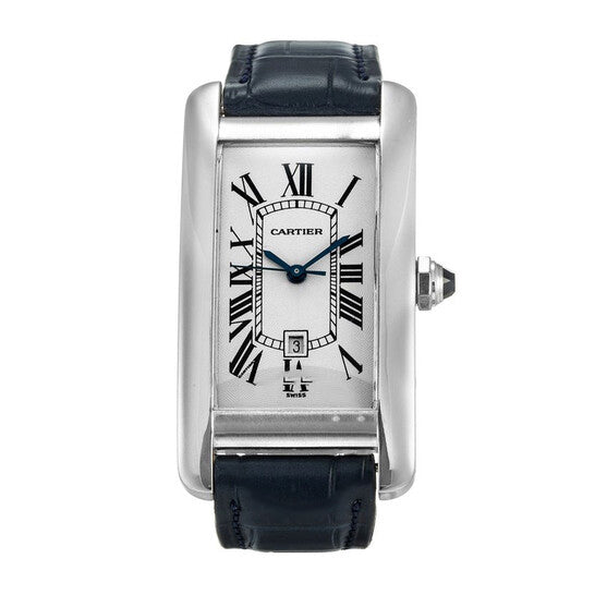 Original Cartier Tank Americaine 18k White Gold Midsize Watch W2603656