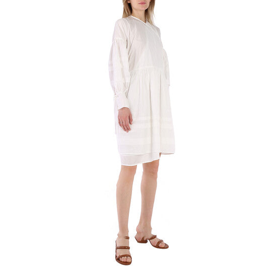 Original Cecilie Bahnsen Ladies White Amalie Wrap Dress, Size Medium / Large