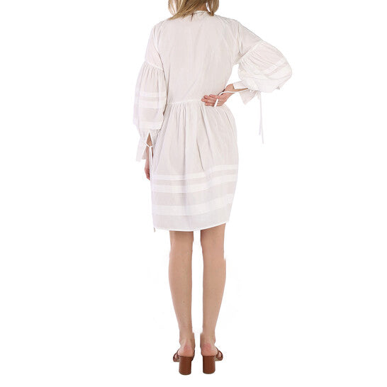 Original Cecilie Bahnsen Ladies White Amalie Wrap Dress, Size Medium / Large