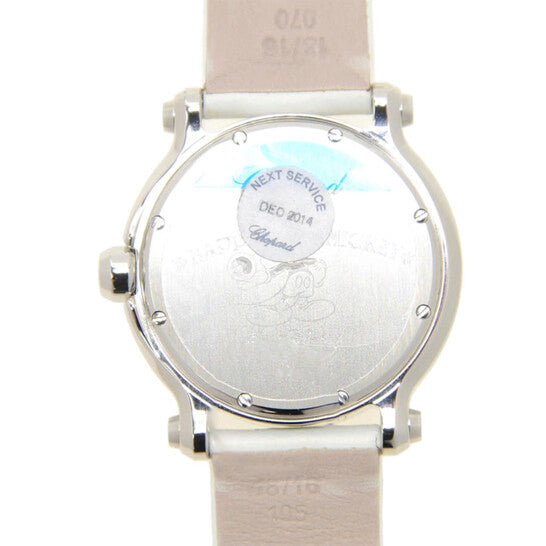 Original Chopard Happy Sport II Mother of Pearl Dial White Satin Ladies Watch 278475-3032