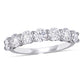 Original Created Forever 1 3/4 CT TW Lab Created Diamond Semi-Eternity Anniversary Band in 14k White Gold