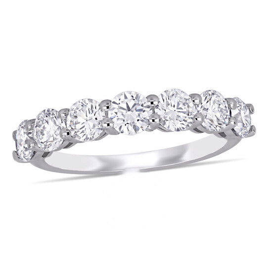 Original Created Forever 1 3/4 CT TW Lab Created Diamond Semi-Eternity Anniversary Band in 14k White Gold