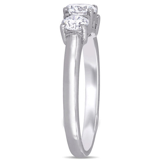 Original Created Forever 1 CT TW Lab Created Diamond 3-Stone Engagement Ring in 14k White Gold