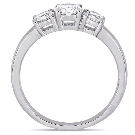 Original Created Forever 1 CT TW Lab Created Diamond 3-Stone Engagement Ring in 14k White Gold