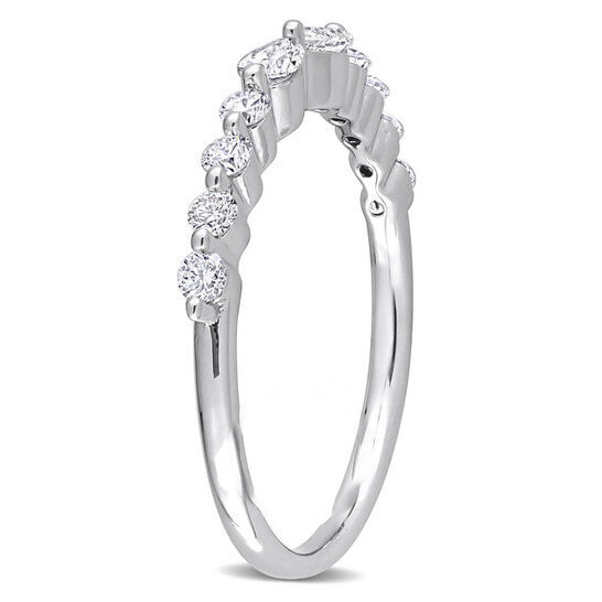 Original Created Forever 5/8 CT TGW Lab Created Diamond Band in Platinum Plated Sterling Silver