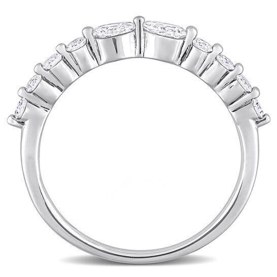 Original Created Forever 5/8 CT TGW Lab Created Diamond Band in Platinum Plated Sterling Silver