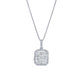 Original Diamond Muse 0.90 cttw 14KT White Gold Diamond Cluster Pendant Necklace for Women