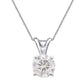 Original Diamond Muse 1.00 cttw 14KT White Gold Round Diamond Solitaire Pendant Necklace for Women