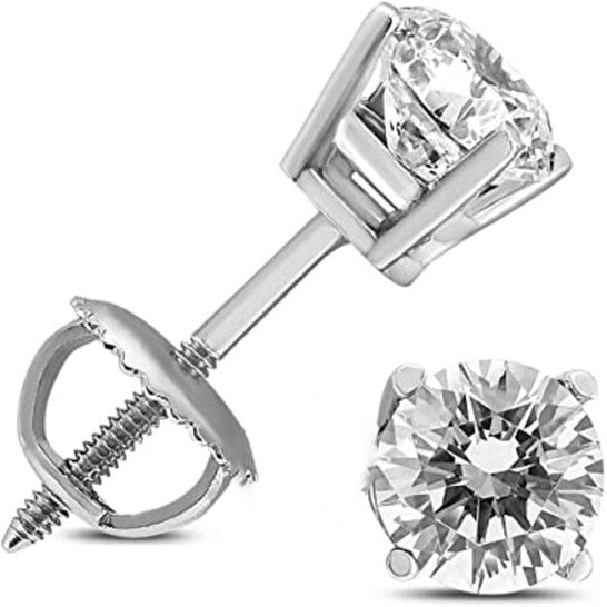 Original Diamond Muse 0.25 cttw 14KT White Gold Prong Set Diamond Stud Earrings for Women