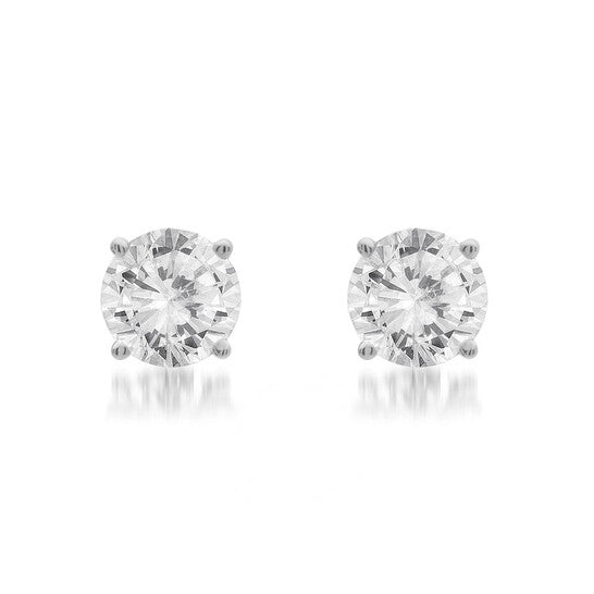 Original Diamond Muse 0.50 cttw 10KT White Gold Round Cut Solitaire Diamond Stud Earrings for Women