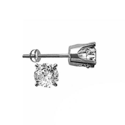 Original Diamond Muse 0.50 cttw 10KT White Gold Round Solitaire Diamond Stud Earrings for Women