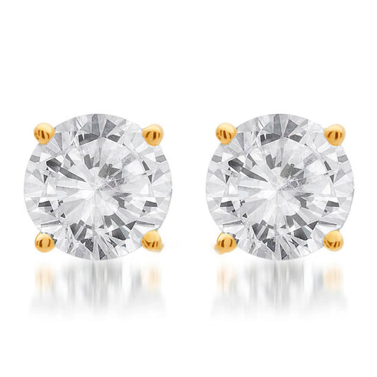 Original Diamond Muse 1.00 cttw 14KT Gold Round Cut Diamond Stud Earrings for Women