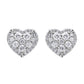 Original Diamond Muse 1.00 cttw 14KT White Gold Round Cut Diamond Heart Stud Earrings for Women