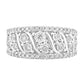 Original DiamondMuse 1.00 cttw Diamond Broad Band Anniversary Ring in Sterling Silver (I-J, I2-I3)