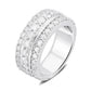 Original DiamondMuse 2.00 cttw Diamond Three Row Anniversary Ring in Sterling Silver(I-J, 2-I3)