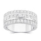 Original DiamondMuse 2.00 cttw Diamond Three Row Anniversary Ring in Sterling Silver(I-J, 2-I3)