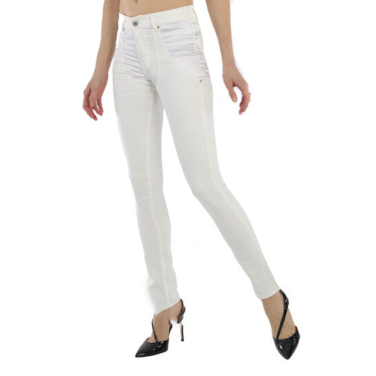 Original Filles A Papa Ladies Pants White Satine Jeans