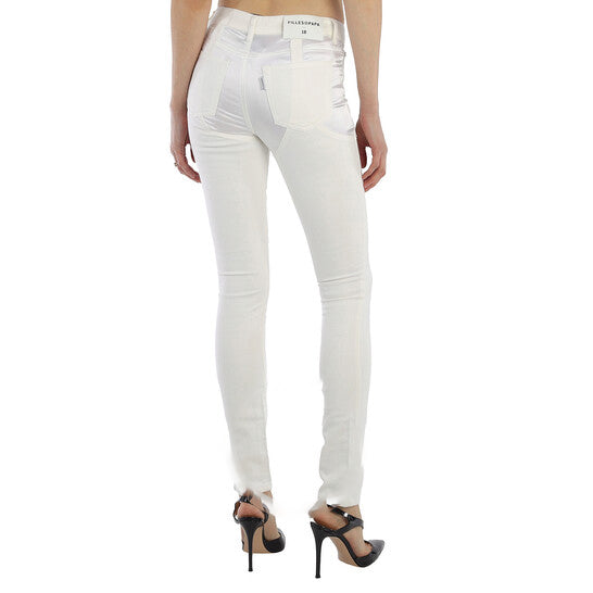 Original Filles A Papa Ladies Pants White Satine Jeans