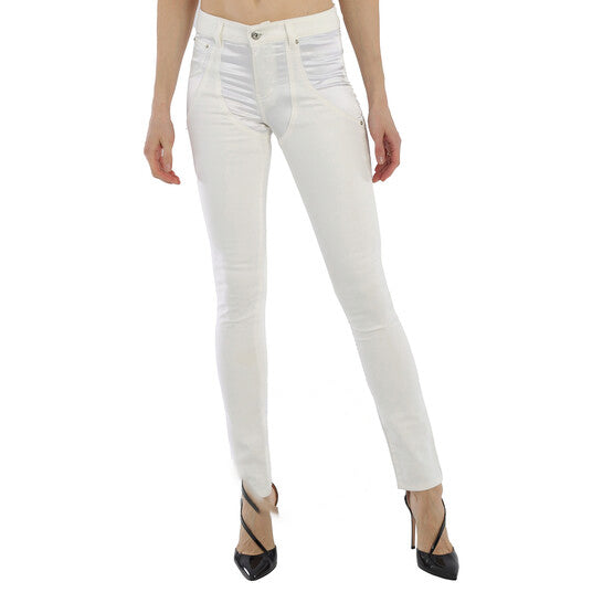 Original Filles A Papa Ladies Pants White Satine Jeans