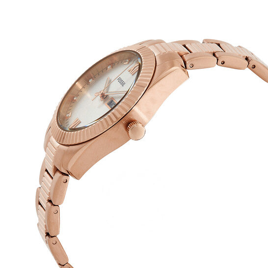 Fossil ES5200 Scarlette Three-Hand Day-Date 2024 Rose Gold-Tone Stainless Steel Watch