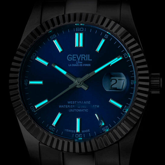 Original Gevril West Village Blue Dial Men's Watch 48920