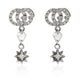 Original Gucci Ladies Flower And Double G Earrings With Diamonds